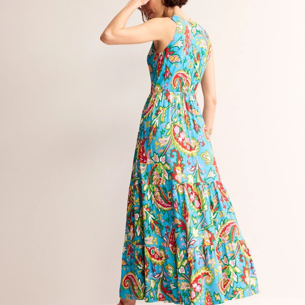 NWOT! Boden Blue Paisley Maxi Dress, Size 6 - Picture 4 of 9